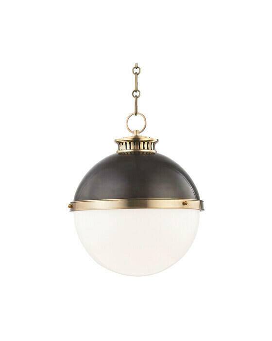 Latham loftlampe antik messing/bronze