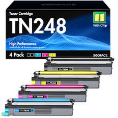 SODFACE TN248 TN 248 TN248XL Kompatibel für Brother MFC-L3760CDW Toner für Brother MFC-L3740CDW DCP-L3560CDW HL-L3240CDW MFC-L3740CDWE DCP-L3560CDW MFC-L8390CDW (Schwarz, Magenta, Gelb, Cyan)