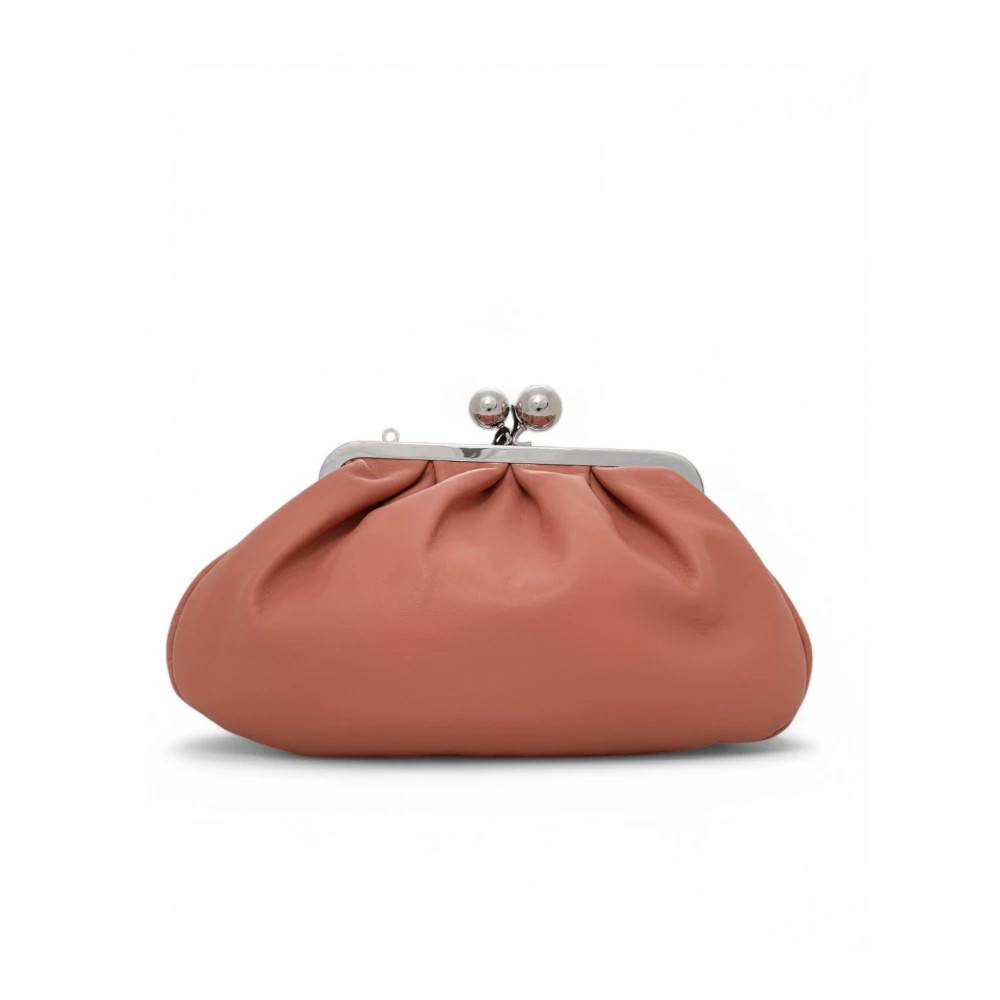 Weekend Max Mara Blød læder skuldertaske med kæde - Tasker - Dame - Lyserød - ONE SIZE - Uld