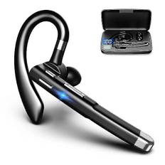 Bluetooth Headset til Mobiltelefon, V5.1 Bluetooth Trådløst Headset med CVC 8.0 Støjreducerende Mikrofon til Kørsel/Business/Kontor, Kompatibel
