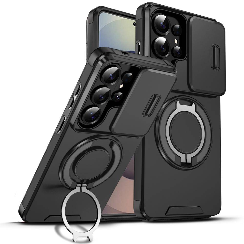 För Samsung Galaxy S26 Ultra 5G Fodral Stötsäkert Pansar Magnetisk Ring Cover för Galaxy S26Ultra för Magsafe Trådlös Laddning Funda
