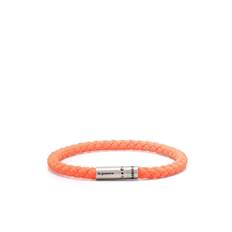 Le Gramme - 7g nato armband - unisex - sterlingsilver/Tyg - 18 - Orange