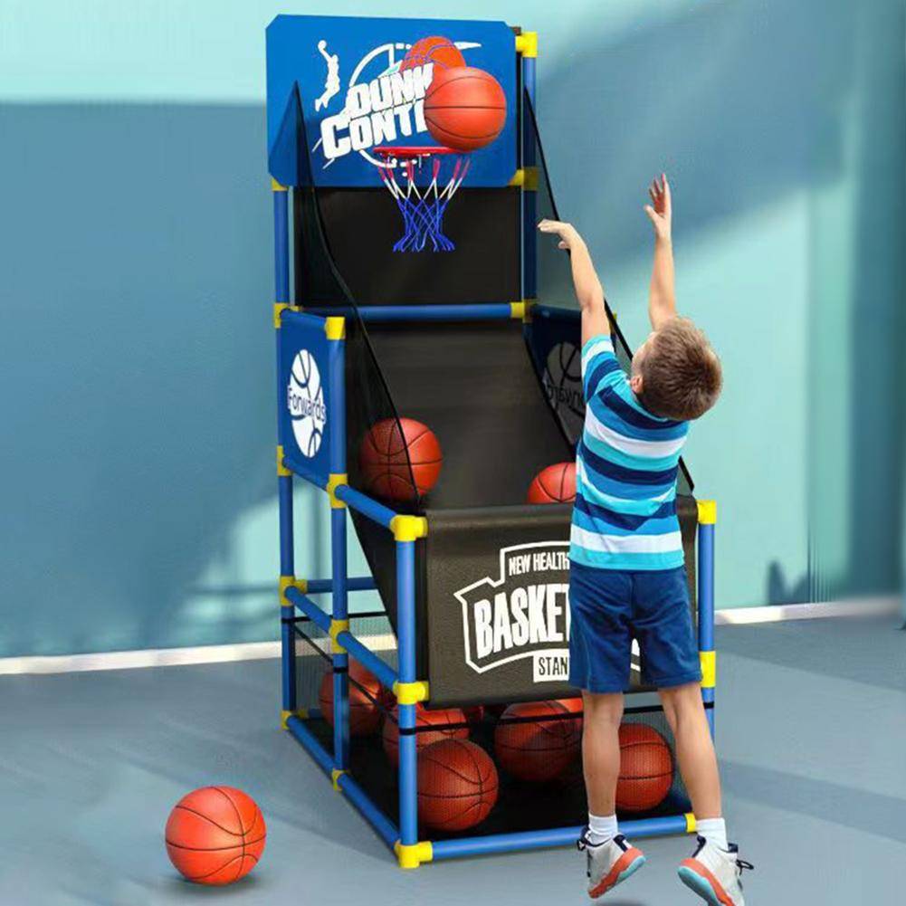 Arkad Basketbollspel Set Justerbar Höjd Inomhus Basketkorg Med Bollar Utomhus Sportleksak Gåvor För Pojkar Flickor