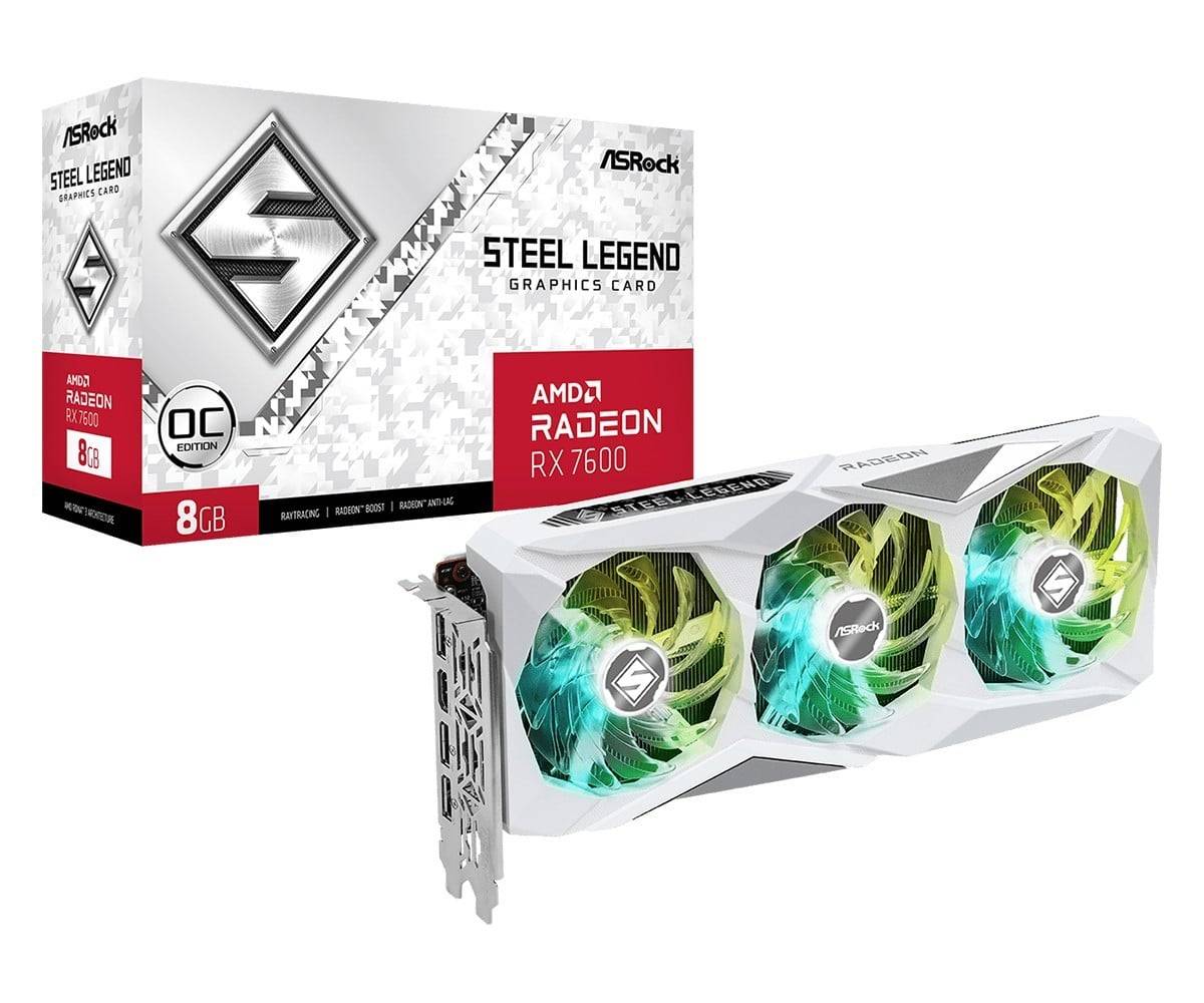 Asrock RX7600 SL 8GO grafikkort AMD Radeon RX 7600 8 GB RX7600 SL 8GO