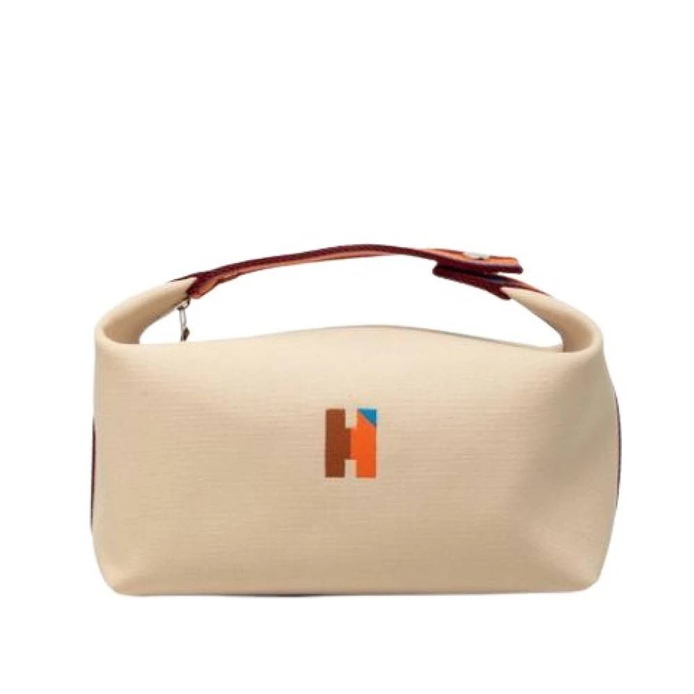 Hermès Vintage Pre-owned canvas håndtasker - Vintage - Dame - Beige - ONE SIZE -