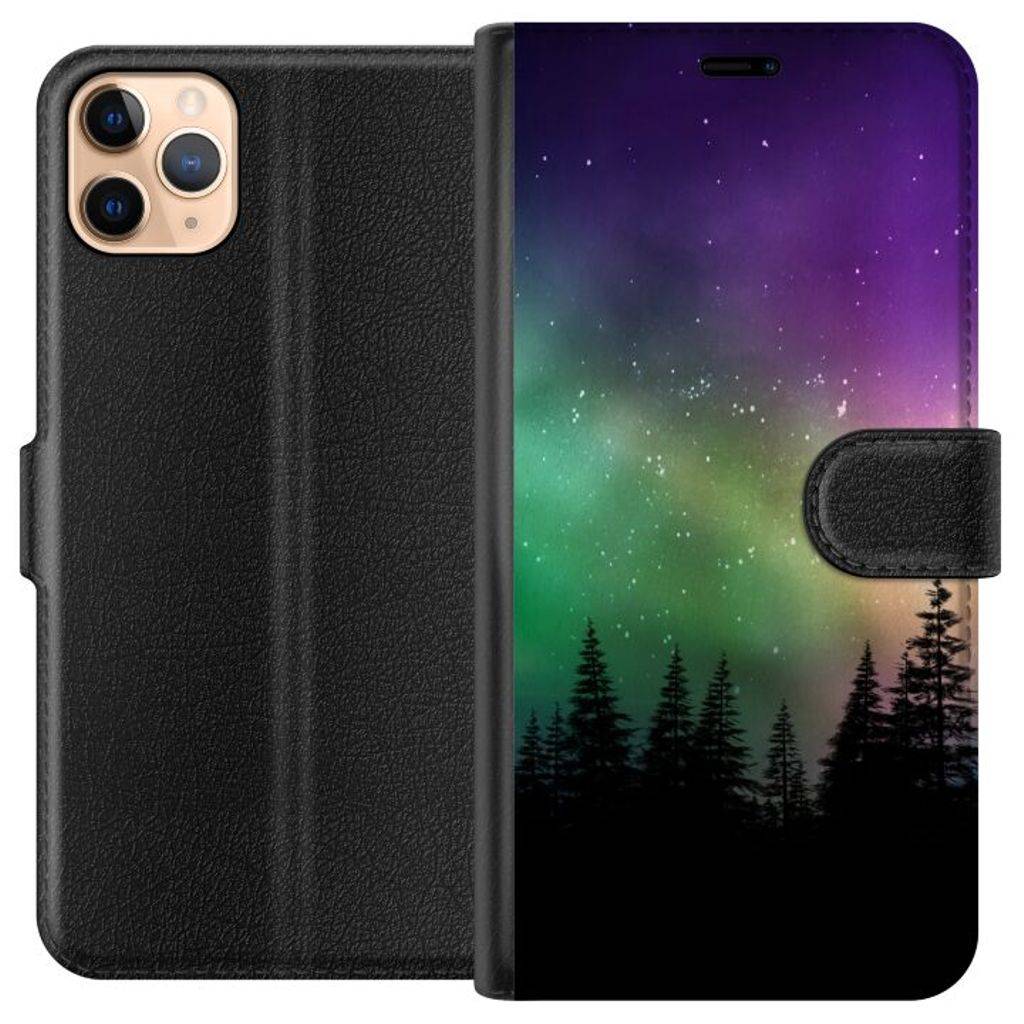 Apple iPhone 11 Pro Max Svart Plånboksfodral Norrsken