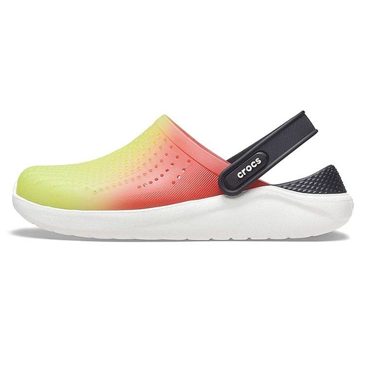 Crocs LiteRide EVA Logo Slip-On Träskor Unisex Skor Blå Orange Gradient 206597-3T9 cm beige