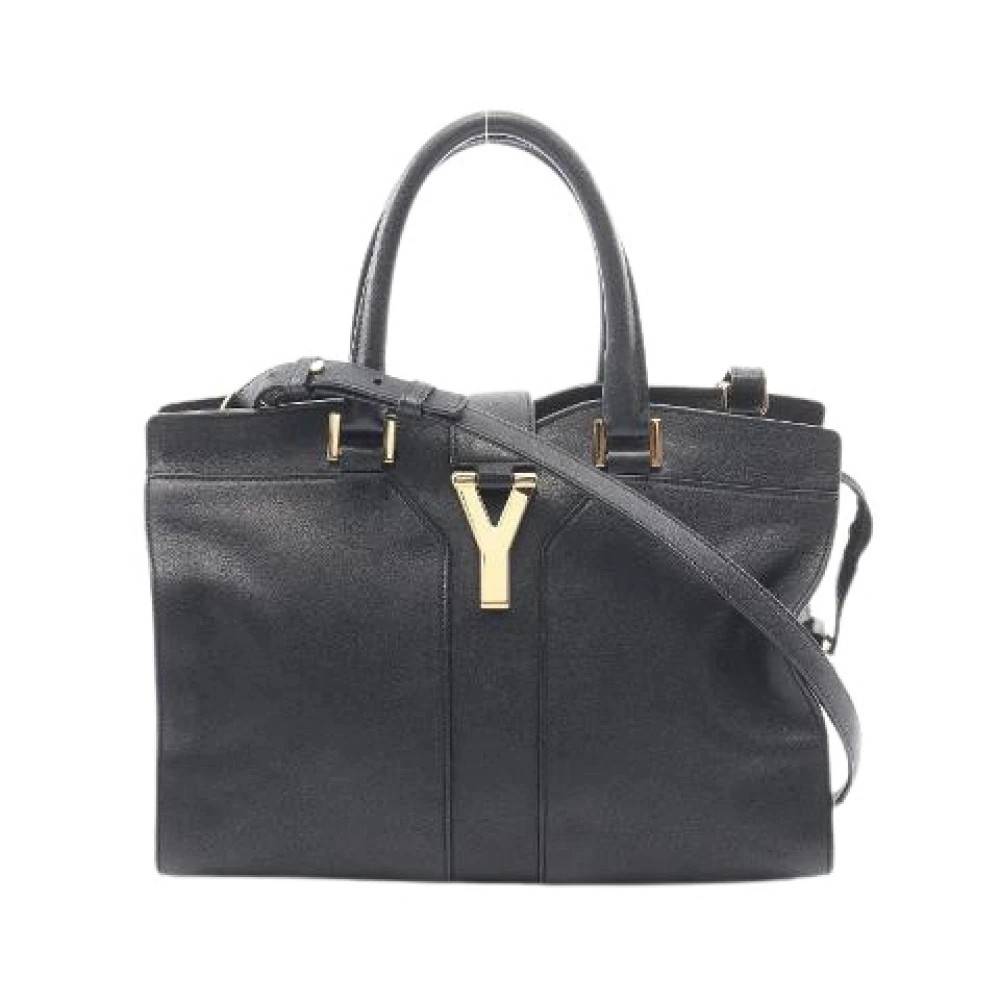 Yves Saint Laurent Vintage - Pre-owned Y Ligne Cabas läderväska 2-i-1 Vintage - Dam - ONE Size - Läder