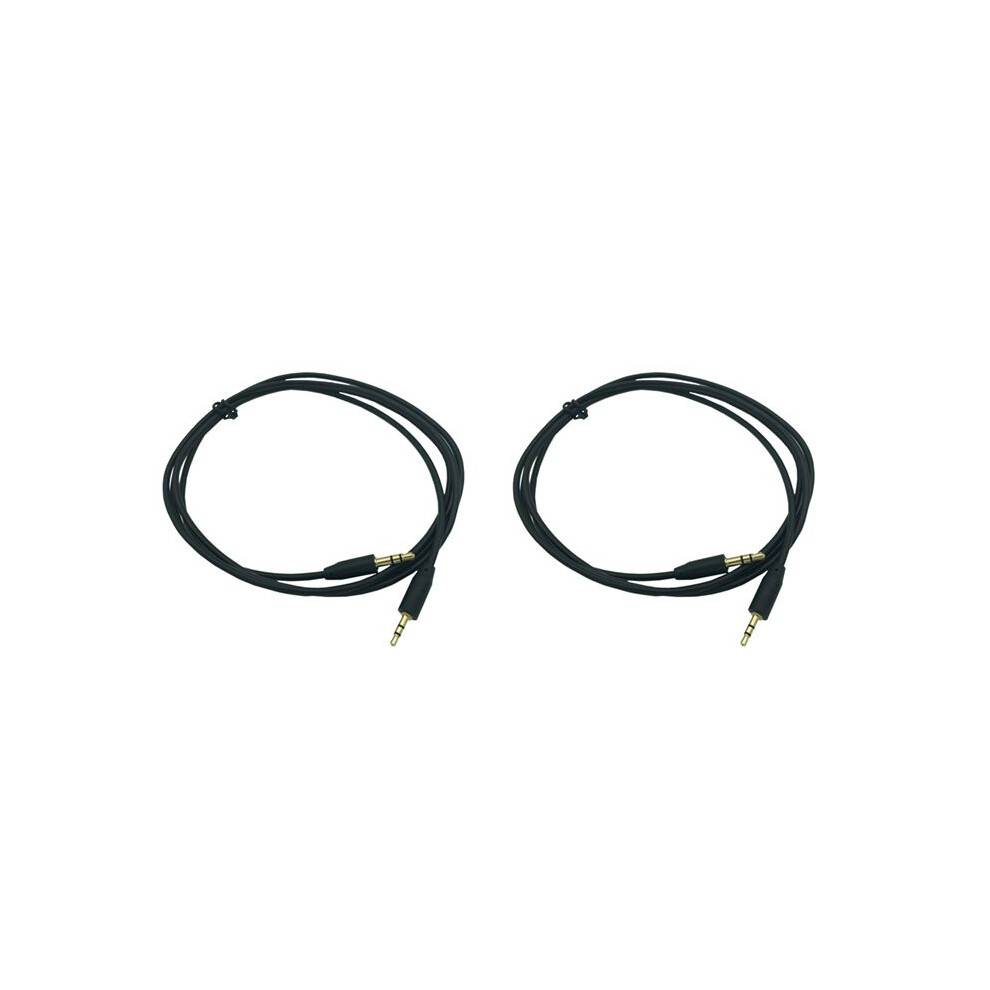 2X High Quality 2.5mm Male to 3.5mm Male Audio Adapter Cable Work with Car AUX Male to Male (1.5M)
