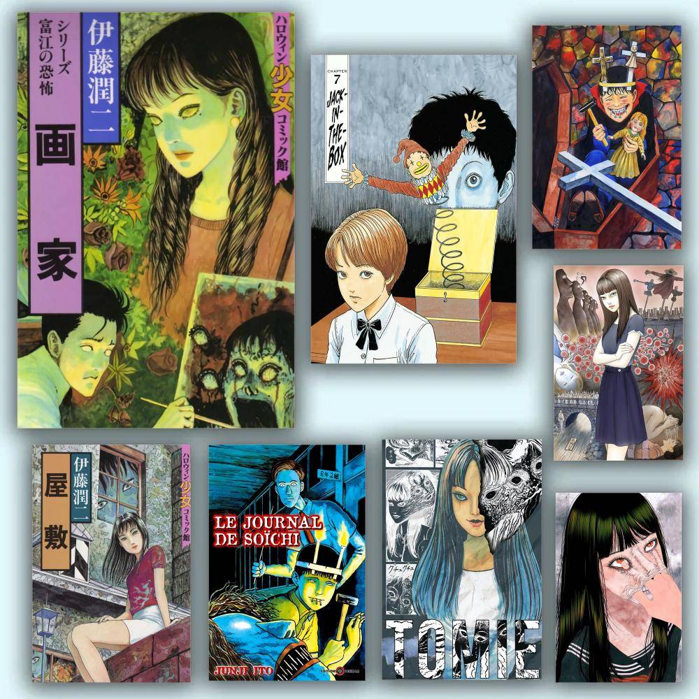 Poster HD Anime Hot Theme Singer/OST/Movie-Waterproof Self-Stick Home Decor Junji Ito Terror Horror Manga