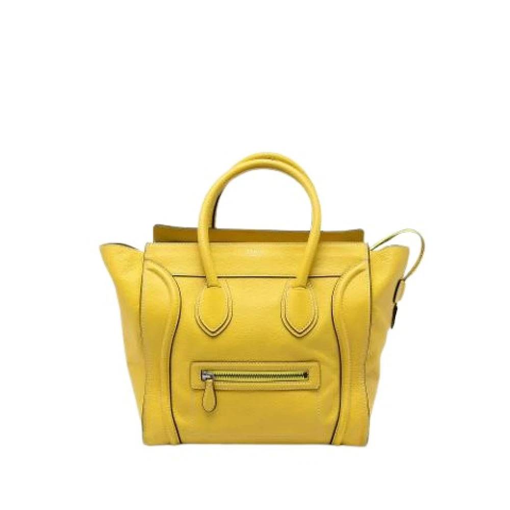 Celine Vintage Pre-owned Mini Luggage Tote - Vintage - Dame - Gul - ONE SIZE - Læder