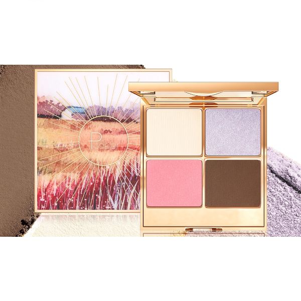 Pudaier - Glam Glow Highlighter And Bronzer Palette - 17g - 03 Dusk Violet - Multi