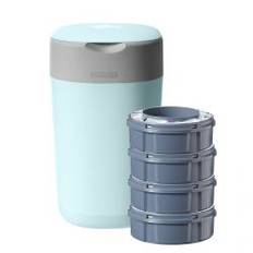 Sangenic Twist & Click Windeleimer inkl. 4 Kassetten Wolken-Blau