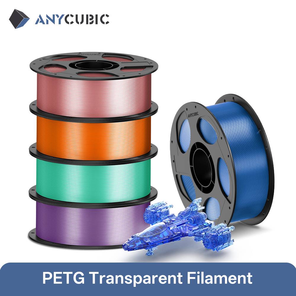 ANYCUBIC PETG PLA Transparent 3D Printer Filament Multicolor 1.75mm 3D Printer Filament For Kobra 3 Combo S1C FDM 3D Printer