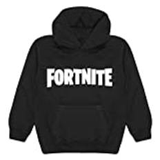Fortnite Text Logo flickor pullover hoodie svart 14-15 år