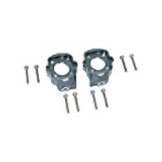 Aluminium Front C-Hubs For Losi 1:8 LMT 4WD Solid Axle Monster Truck LOS04022 / LMT Mega Truck Brushless LOS04024 / LMT Grave Digger/Son-uva Digger LOS04021 Upgrades - 10Pc Set Grey Silver