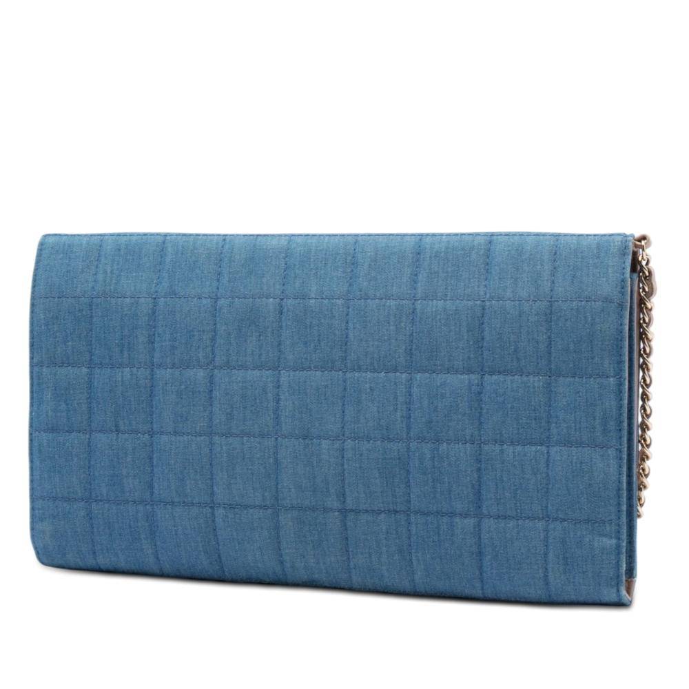 Chanel Vintage Chocolate Bar Stl. - Axelremsväskor Från Magasin - Blue (L 16cm x W 28cm x D 2cm)
