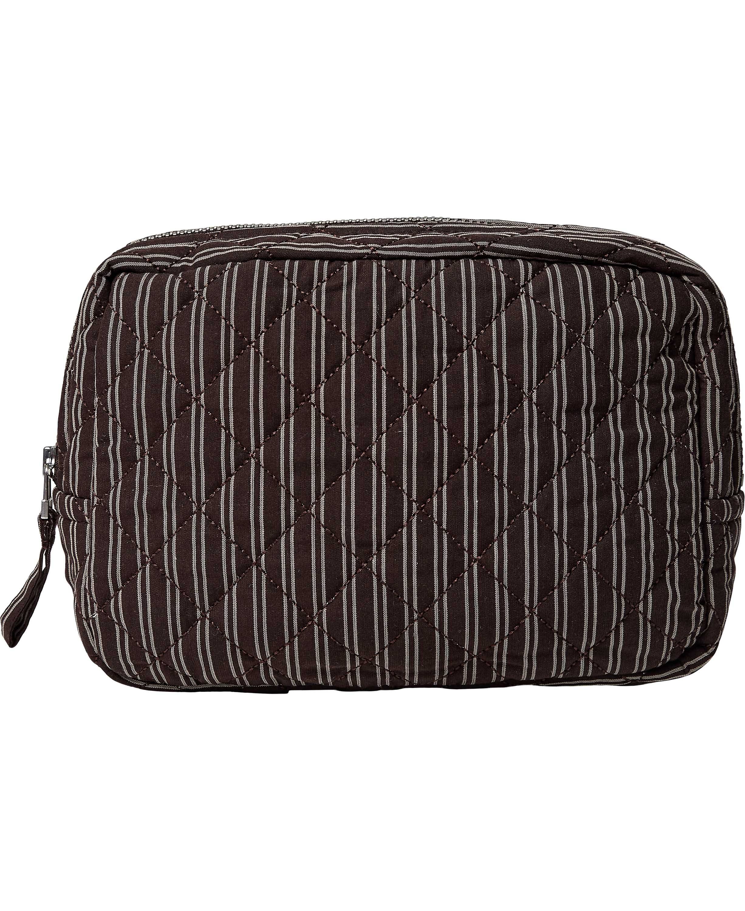 Magasin Moira 3 G Makeup bag Black Coffee Mørkebrun Strib H: 14 cm, L: 19 B: 5 cm Necessärer (H: 14 cm, L: 19 cm, B: 5 cm)