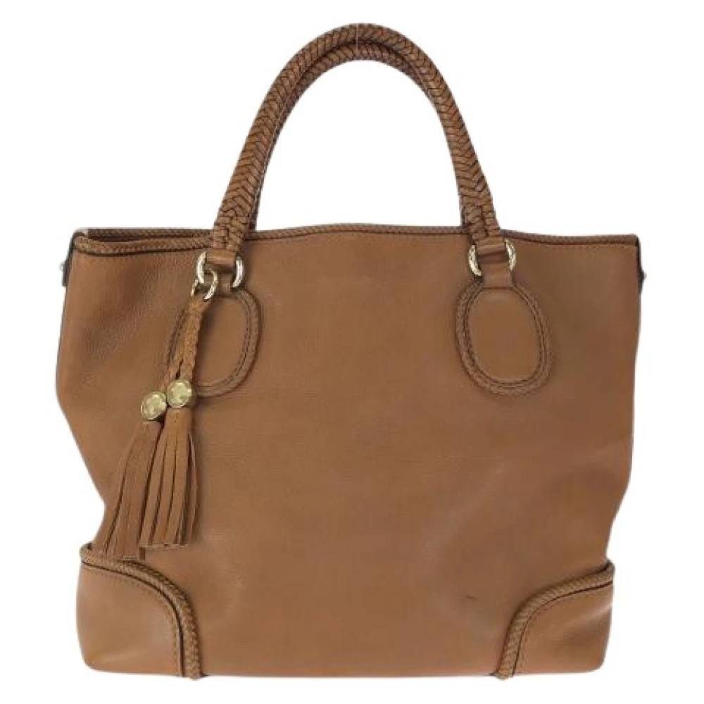 Gucci Vintage Pre-owned Marrakech Leather Tote Bag - Vintage - Dame - Brun - ONE SIZE - Læder