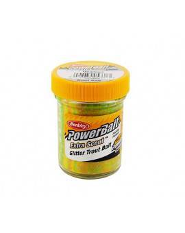 POWERBAIT GLITTER TROUT BAIT GARLIC RAINBOW