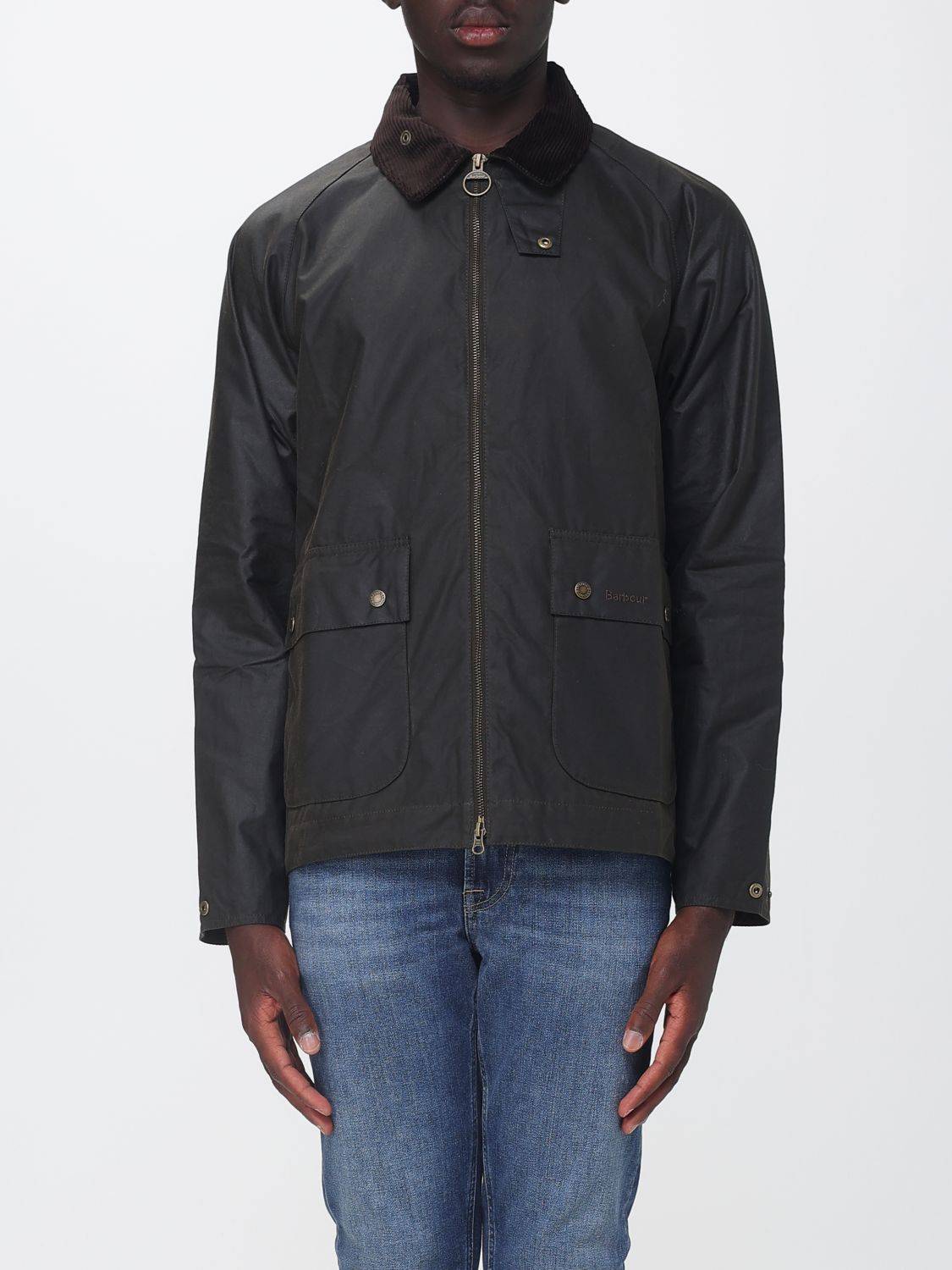 BARBOUR Bedale Wachsjacke mit Cordkragen - XL