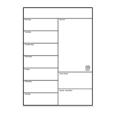Magnetisk Whiteboard Køleskab Blød Whiteboard Mobil ugeplanlægger