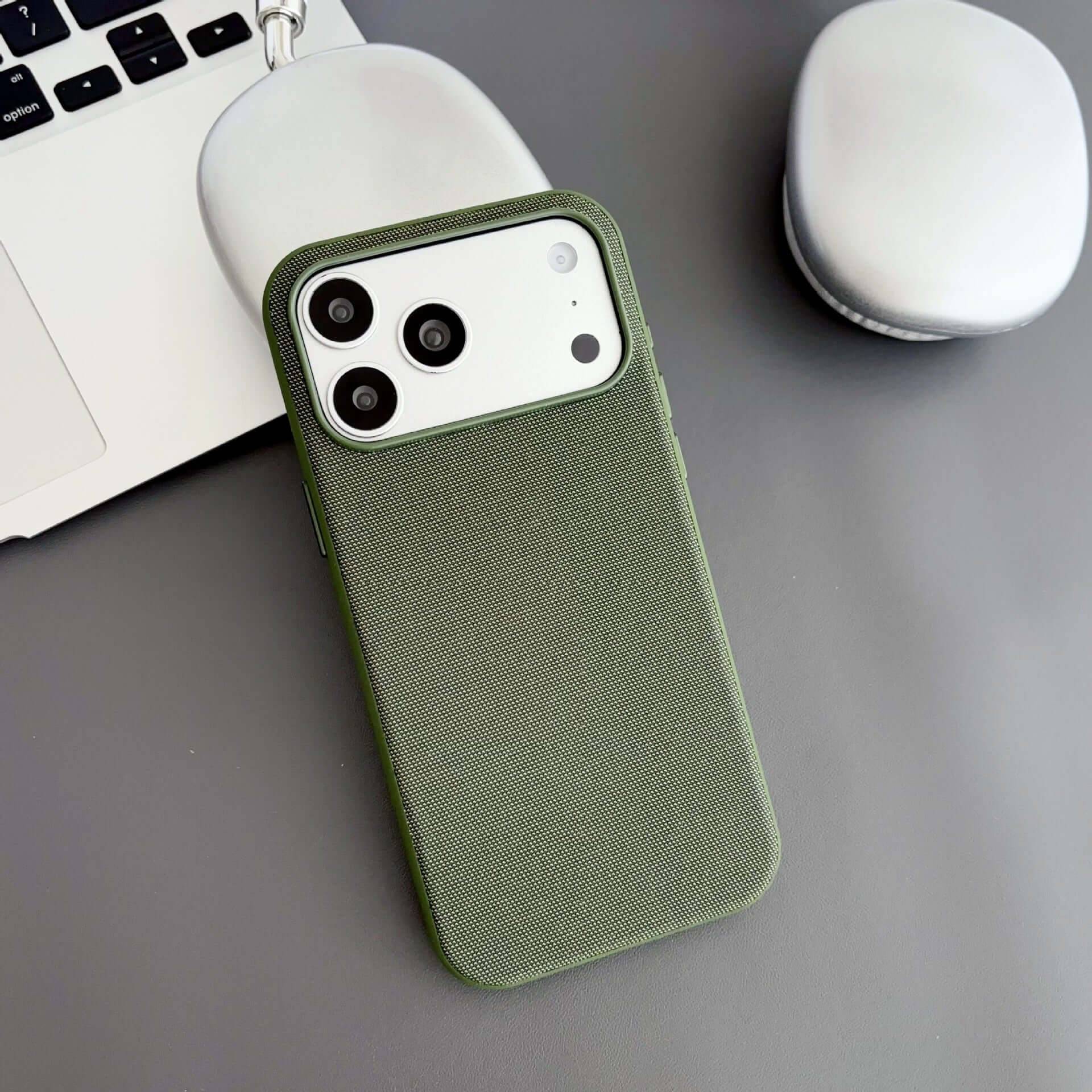 Tech Fabric Magnetic MagSafe Case Compatible iPhone - Green / iPhone17pro 18pro