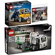 Lego Technic Set: 42167 Mack LR E sopbil, 42147 tipplastbilar och 30655 gaffeltruckar med pall