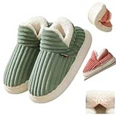 new Original boutique warm slippers, comfortable women's slippers, men's and women's slippers, winter non slip slippers, winter indoor slippers (green,36)