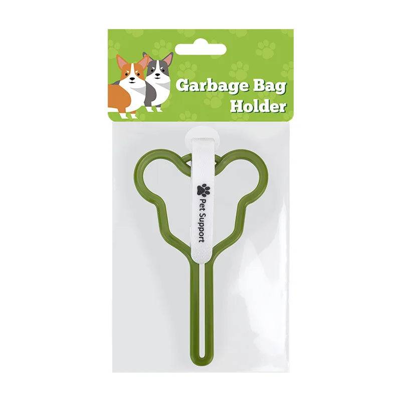 Hands-Free Dog Poop Bag Dispenser with Clip - Green 2