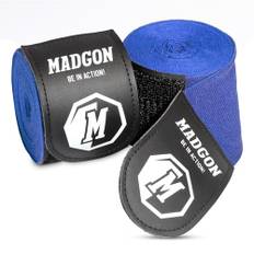 MADGON Handlindor för Boxning med Toppkvalitativt Kardborreband och Tumögla - 3m / 3,8m / 4,5m - Tåliga Boxningslindor - MMA, Boxning, Kickboxning, Sparring - Handledsstöd - Utmärkt Svettabsorbering