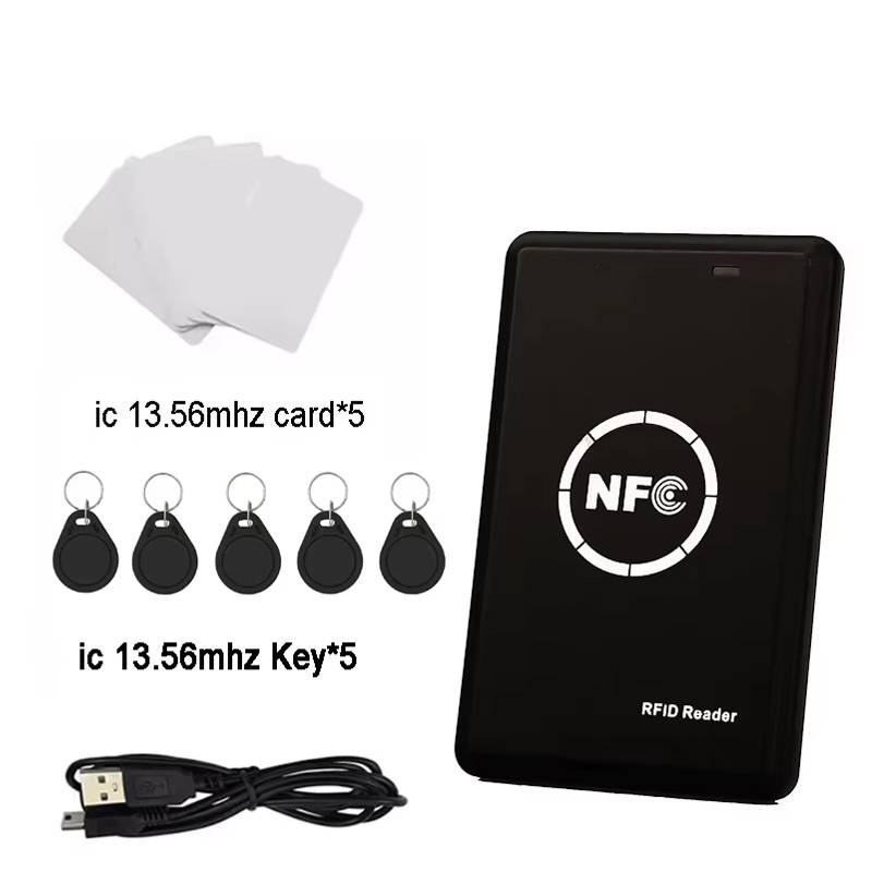 RFID Copier Duplicator 13.56mhz Key fob NFC Smart Card Reader Writer 125KHz Encrypted Programmer USB UID T5577 EM4305 Cards Tags