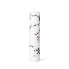 Kähler Hammershøi Christmas kalenderlys 2025 Ø5 cm - Hvid m. deko