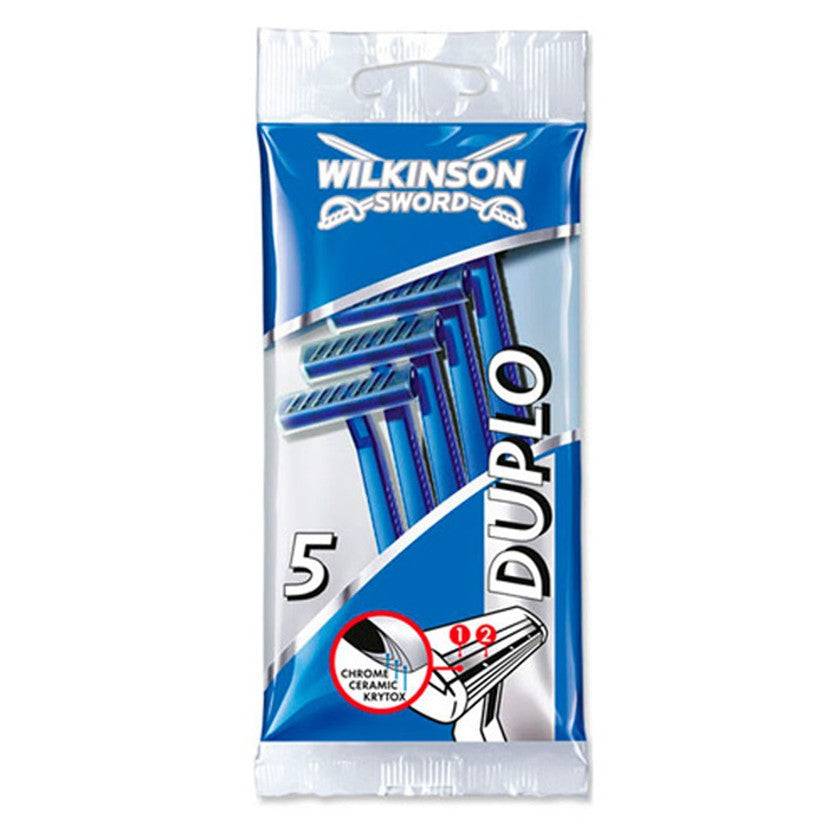 Wilkinson Duplo engangsbarberblade med dobbeltkant - pakke med 5 blade