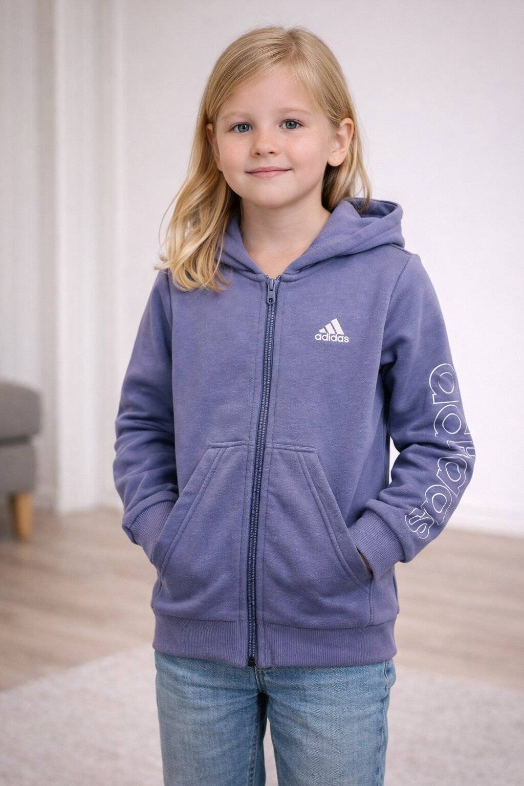 Adidas Hoodie med Dragkedja Barn & Junior Purple