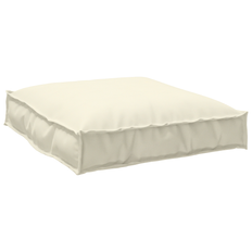 vidaXL Pallehynde til sæde Creme 70 x 70 x 12 cm Oxford stof