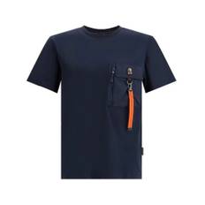 Parajumpers, Topp, Herr, S, Bomull, Mojave Ribbed Pocket Tee - blue (S)