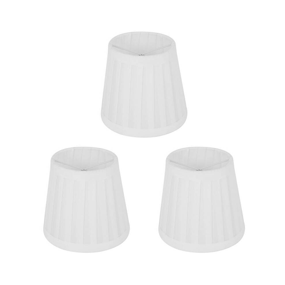 3X Vintage Fabric Lamp Shade Table Desk Bed Lamp Cover Holder Chandelier White