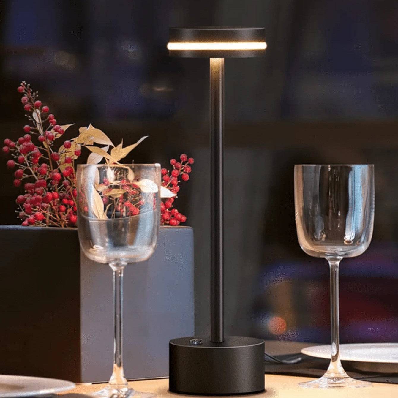 Trådlös Uppladdningsbar Elegans Bordslampa - Transformera ditt interiör - Kaffe