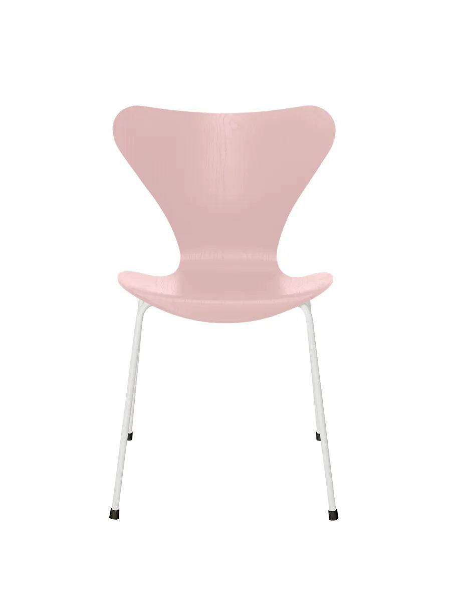 3107 Serie 7 stol i farvet ask af Arne Jacobsen Pale Rose / Hvid - Jacobsen Plus