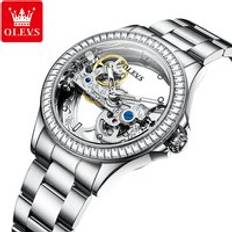 OLEVS 6699 Watch For Women's Mechanical Automatic Skeleton Wristwatches Ladies Gear Movement Transparent Case Women Watches