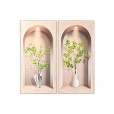 Skandinavisk Stil Hvid Grøn Beige Vase Sæt