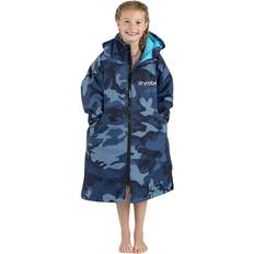 Dryrobe Advance Junior Langærmet Skiftetøj Robe - Blue Camo / Blue