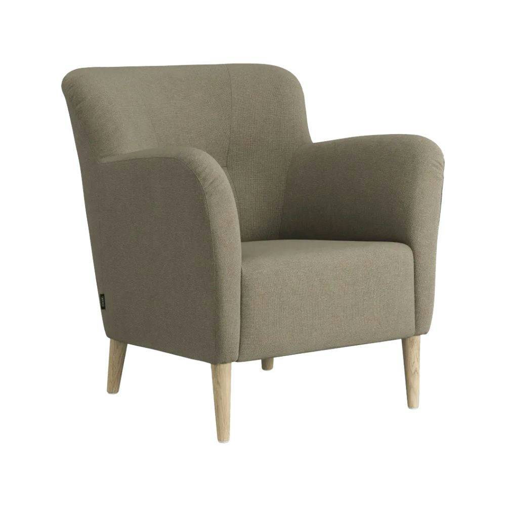 Swedese Nova Easy Lounge Chair - Oak Natural Varnish Svensson Rami 3030 Dark Sand