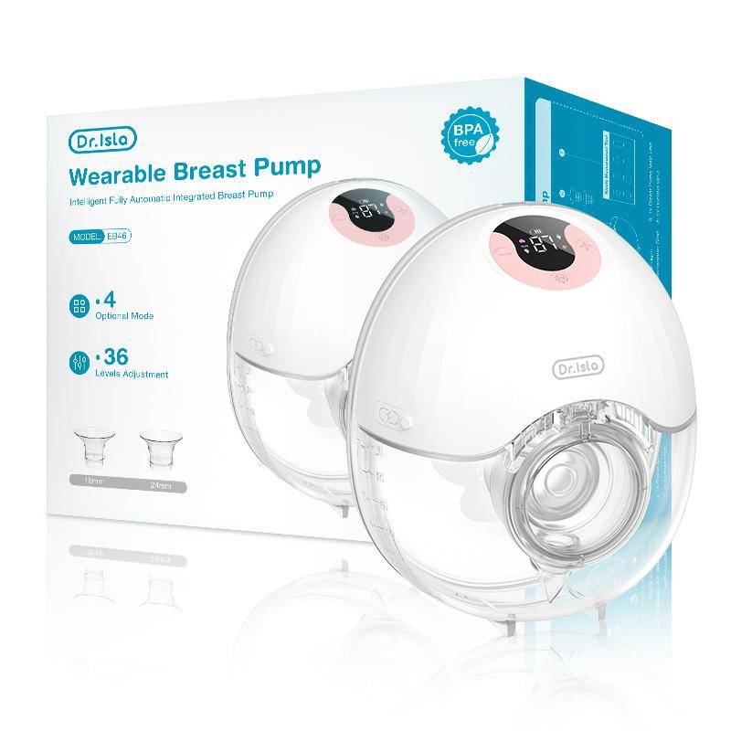 Wearable Breast Pump Hands Free Electric Breast Pumps Comfort Milk Collector Lightweight with LED Display 4 Modes & 36 Levels rosa