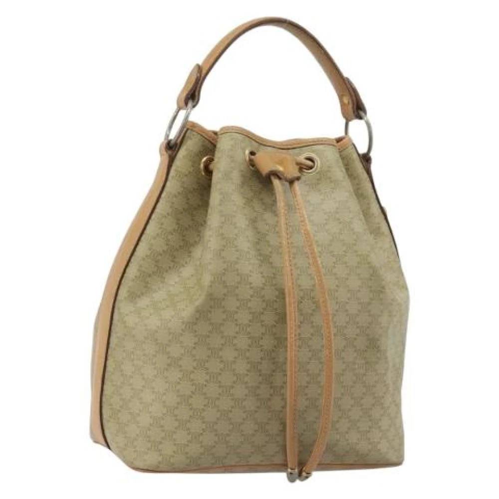 Celine Vintage Pre-owned Macadam Canvas Bucket Bag - Vintage - unisex - Beige - ONE SIZE - Uld
