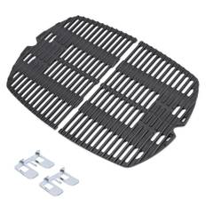 GFTIME 27,3 x 38,8 cm 7645 matlagningsgaller i gjutjärn för Weber Q200, Q220, Q2000-serien, Q2400 gasgrill, grilldelar grillgaller ersättning för Weber 7645 65811.
