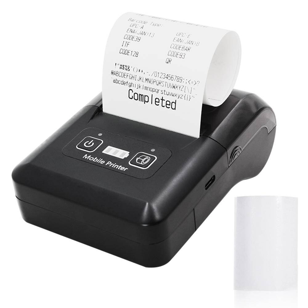 BISOFICE Bärbar Mini 58mm termisk skrivare 2 tum trådlös BT+USB kvittofaktura biljettskrivare