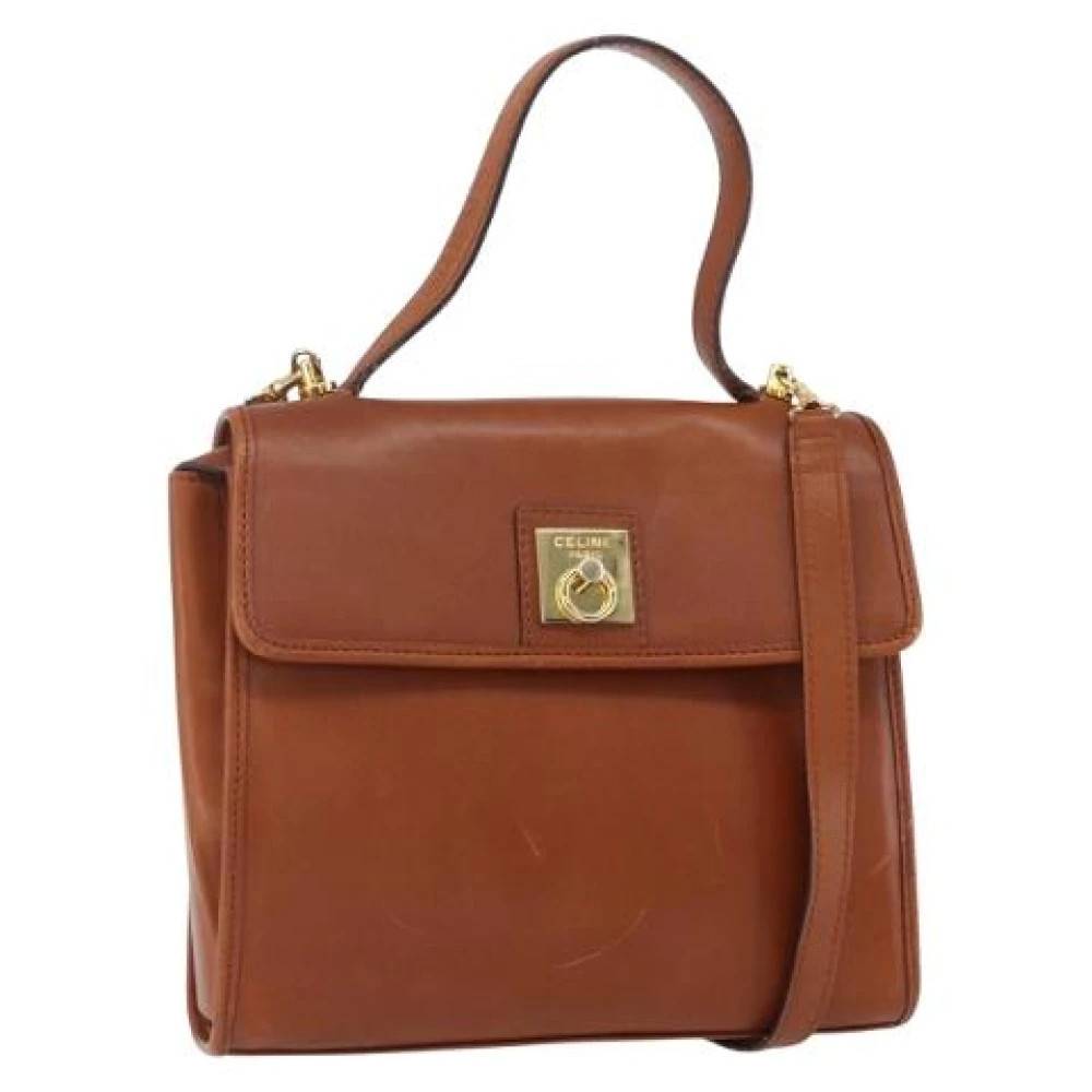 Celine Vintage Pre-owned Vintage Læder Håndtaske - Vintage - Dame - Brun - ONE SIZE - Læder
