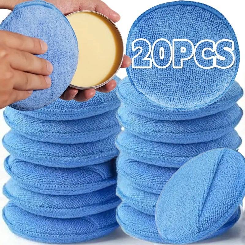 Car Detailing Applicator Pads Car Care Waxing Polish Sponges Soft Microfiber Round Pocket Foam Sponges Car Cleaning Tools